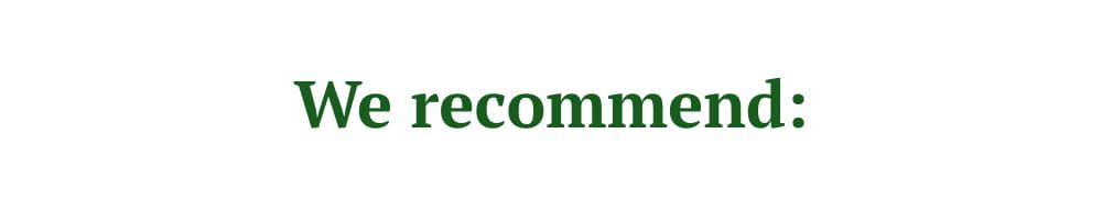 We recommend: