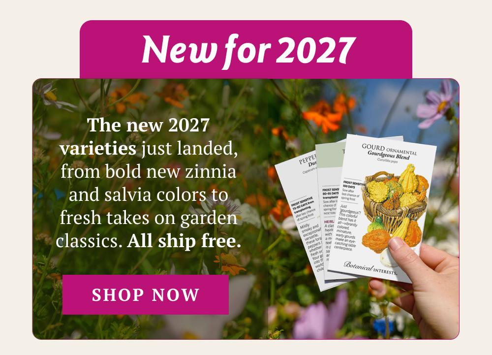New for 2027 The new 2027 varieties just landed, from bold new zinnia and salvia colors to fresh takes on garden classics.
