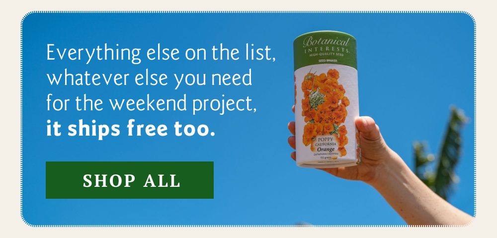 Everything else on the list, whatever else you need for the weekend project, it ships free too.