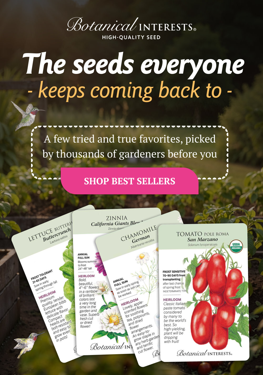 A few tried and true favorites, picked by thousands of gardeners before you